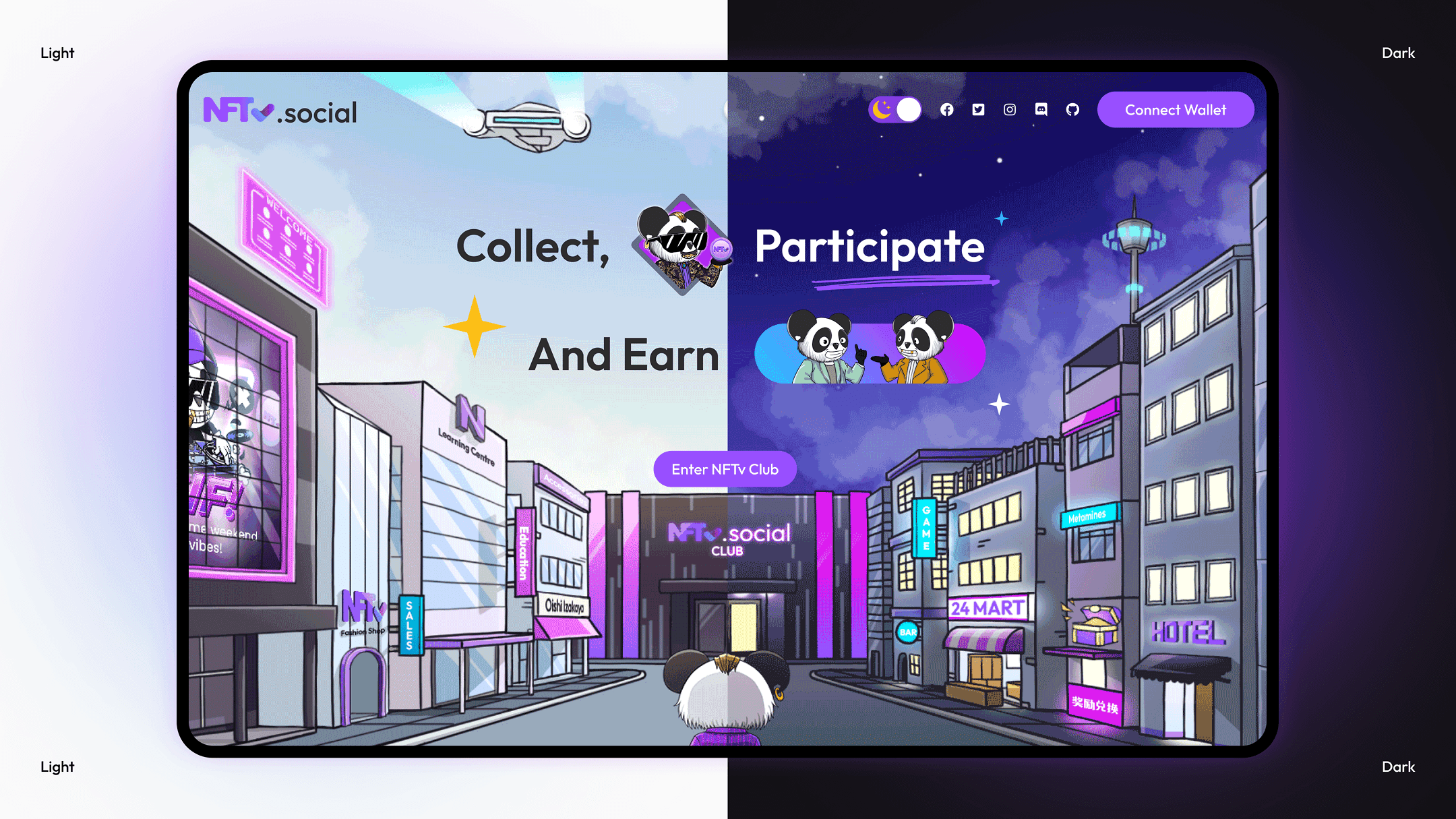 NFTv.Social – Web Design & Development by Clover Technology cover image